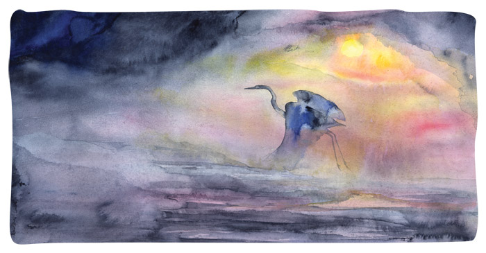 Heron Whisper by Rod MacIver