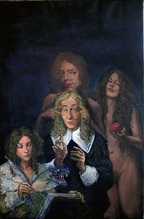 John Milton Composing Paradise Lost by Donald Langosy