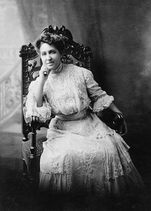 Suffragette Mary Church Terrell, daughter of former slaves, civil rights worker, suffragette, teacher
