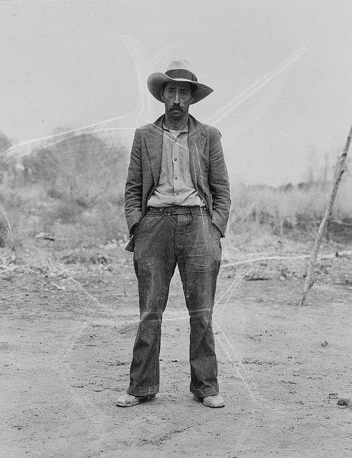 Mexican field worker, father of six. Imperial Valley, Riverside County, California, photo by Dorothea Lange, 1935.