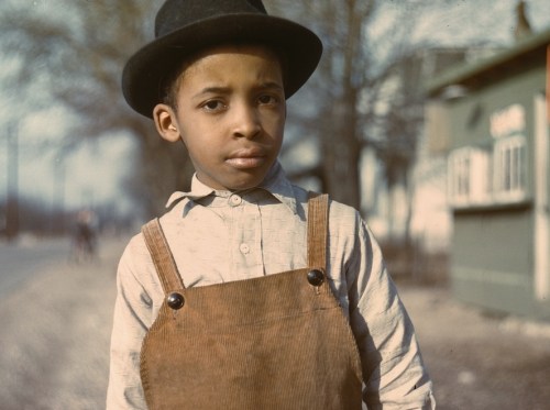 Negro boy near Cincinnati, Ohio, photo by John Vachon, 1942 or 1943.
