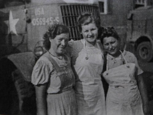 Russian girls who work in the kitchen of the 929th, by J. A. Horne