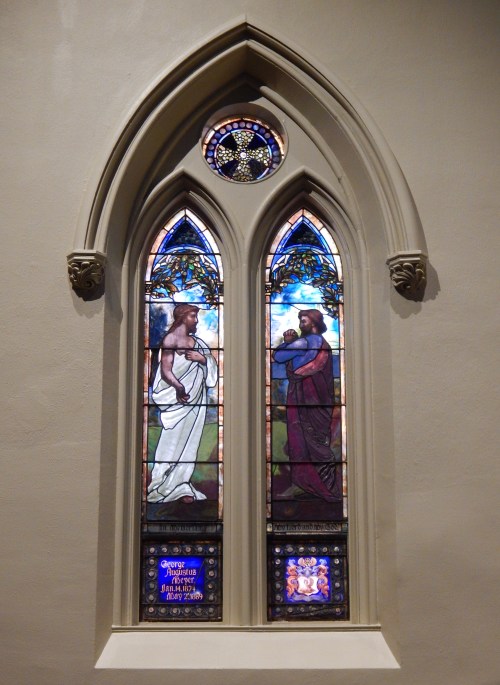 incredulity of st. thomas by tiffany glass & decorating, 1890