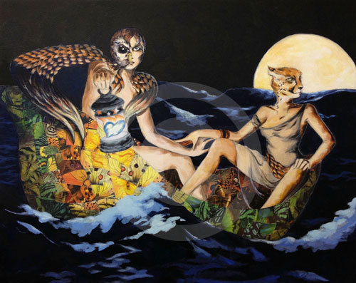 The Owl and the Pussycat Print by Zoe Langosy