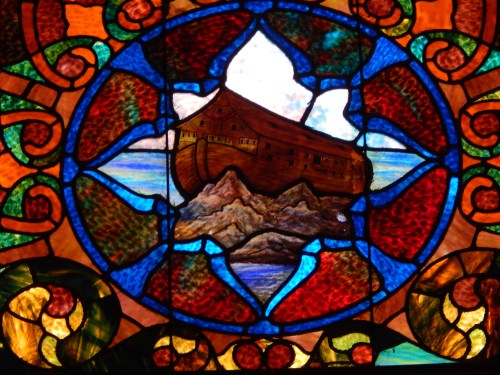 detail from isaac blesses jacob - the ark on ararat